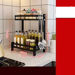 Stainless Steel Black Wall-Mounted Kitchen Knife Shelf