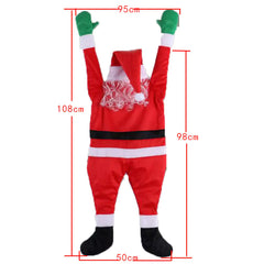 2021 New Plush Santa Wall Climbing Decoration Outfit